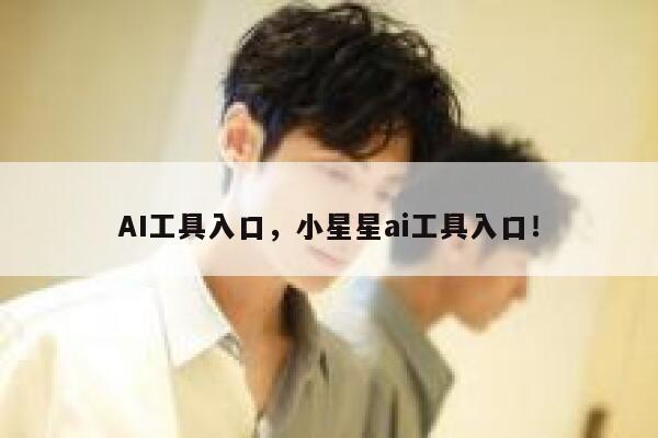 AI工具入口，小星星ai工具入口！ 第1张